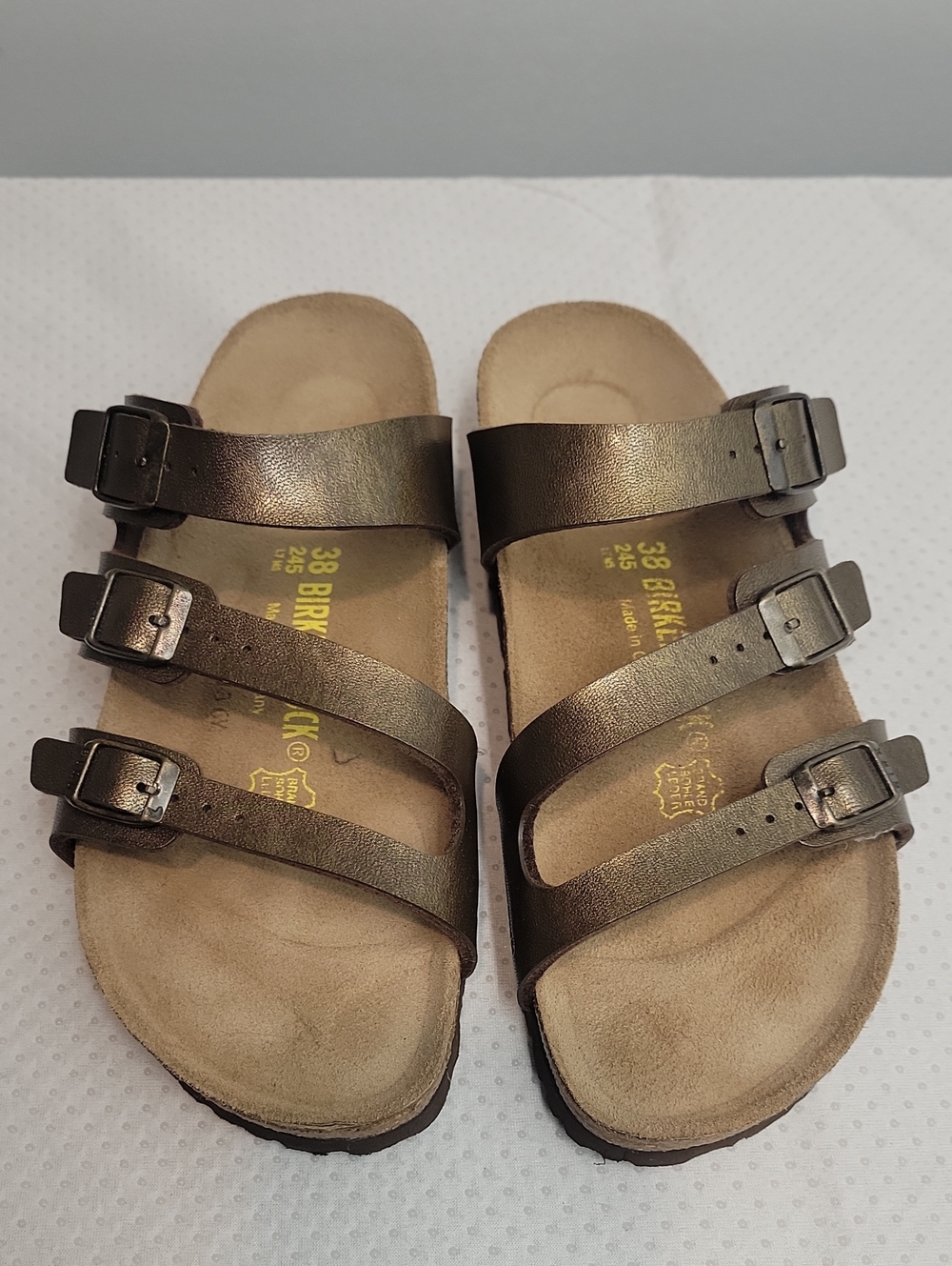 Birkenstock Florida Fresh size 38 7 Oiled Leather brown / green